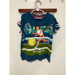 Piccolina Girls Billie Jean King Tennis Legend T-Shirt, Blue, Size 10